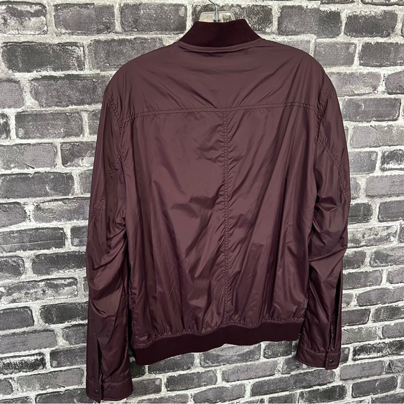 John Varvatos Burgundy light weight Bomber Jacket - Picture 7 of 13